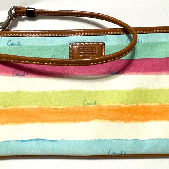 Coach wristlet multicolor striped - Picture 2 of 8